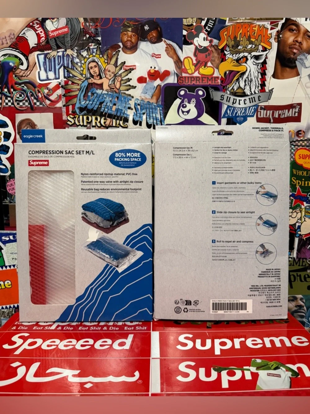 BRAND NEW DS SS25 Supreme Eagle Creek Pack It Compression Bags Set of 2